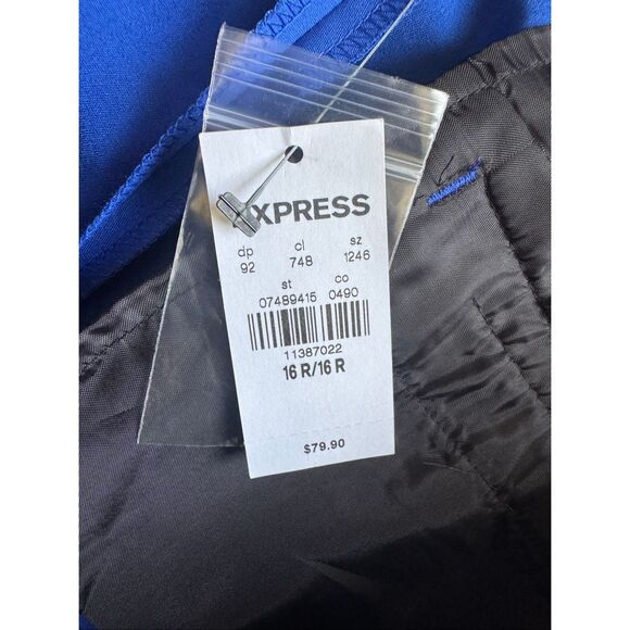 Express 16 R Editor Low rise slim 31” inseam royal blue - Picture 4 of 5